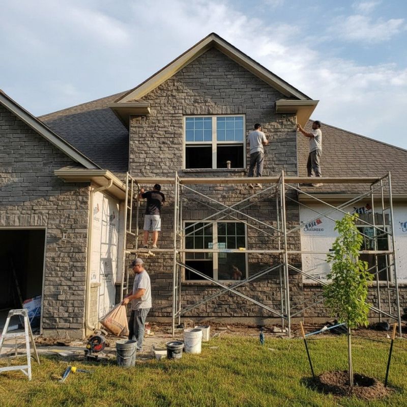 River Rock Siding Installation